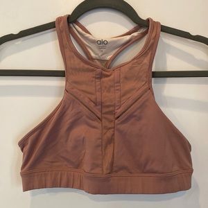 Alo Yoga bra, dusty pink size small
